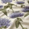 Dekorationsstof Halvpanama blomstrende kløver – blågrå/lys taupe,  thumbnail number 2