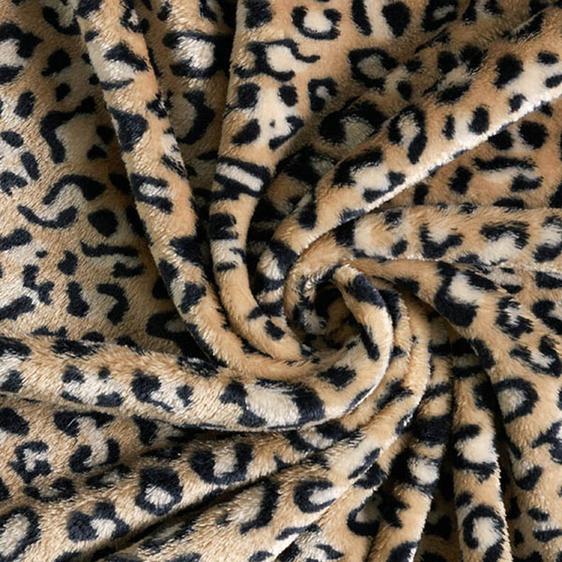 Hyggefleece leopardmønster – mellembrun,  image number 3