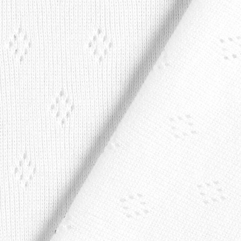 Finstrikjersey med hulmønster – hvid,  image number 3