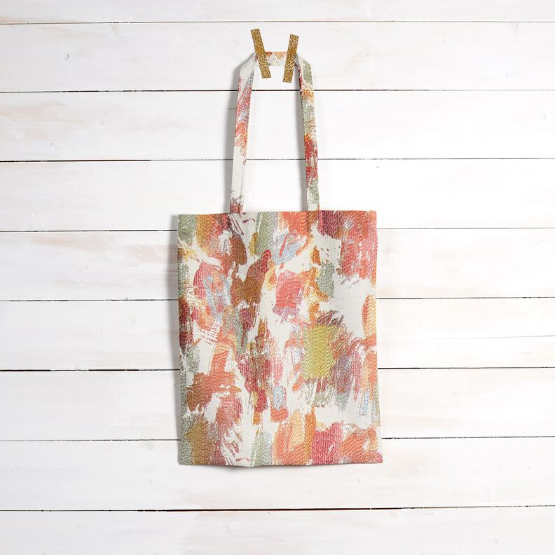 Dekorationsstof Gobelin abstrakt kunst – lysebeige/lyse bær,  image number 6