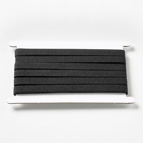 Glat gummibånd [5 m | 10 mm] – sort, 