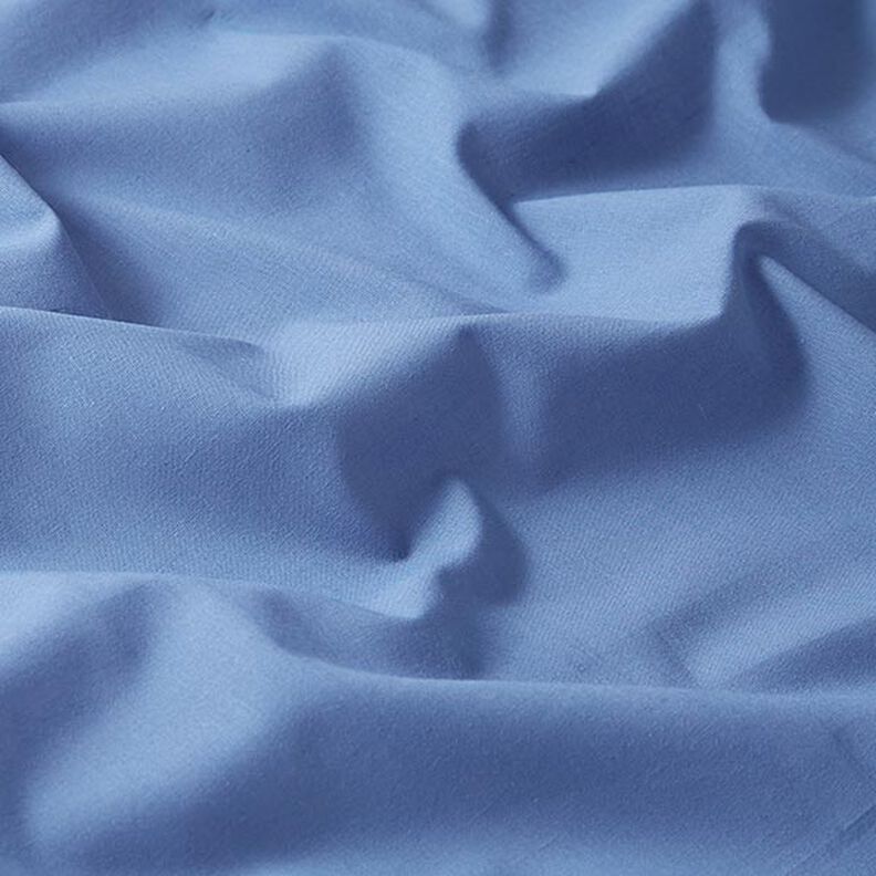 Bomuldsbatist ensfarvet – jeansblå,  image number 2