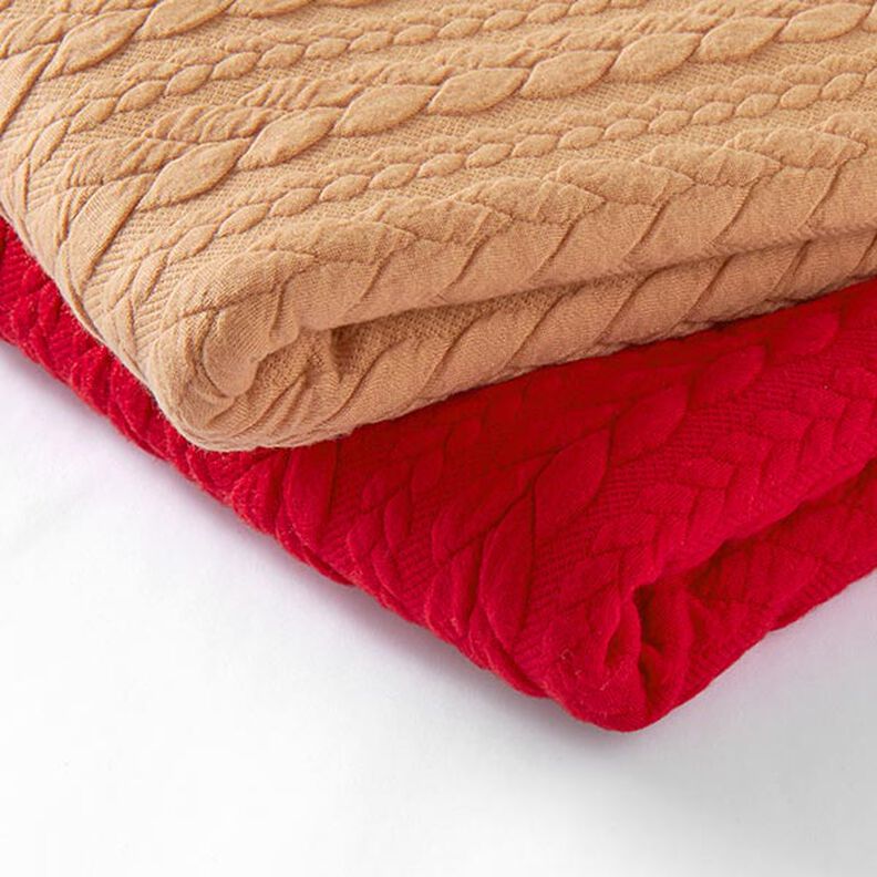 Jerseyjacquard Cloqué Fletmønster – rød,  image number 5
