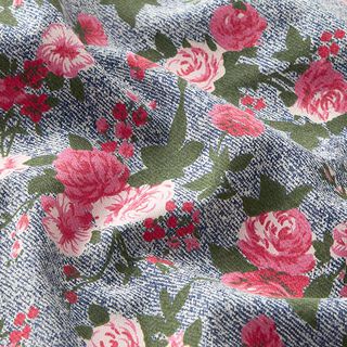 Chambray roser jeanslook – lyseblå, 