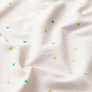 Bomuldsjersey små stjerner | PETIT CITRON – uldhvid, 