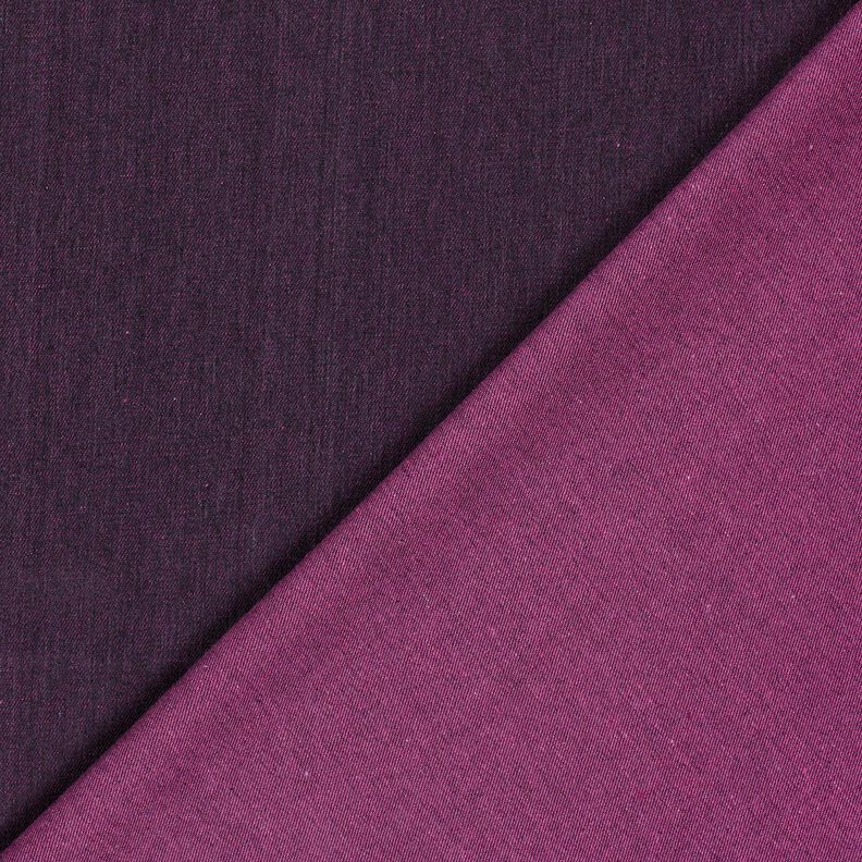Denim-bomuldsblanding, melange – aubergine,  image number 3