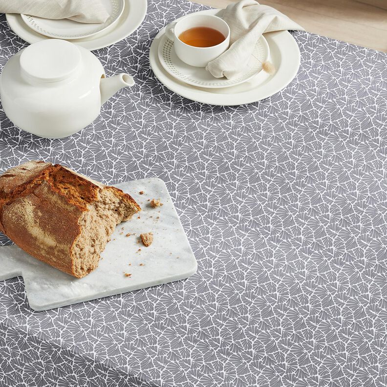 Impr&aelig;gneret voksdug abstrakte mini-blade &ndash; gr&aring;/hvid,  image number 7