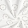 Bomuldsstof hulbroderi blomster – hvid,  thumbnail number 3