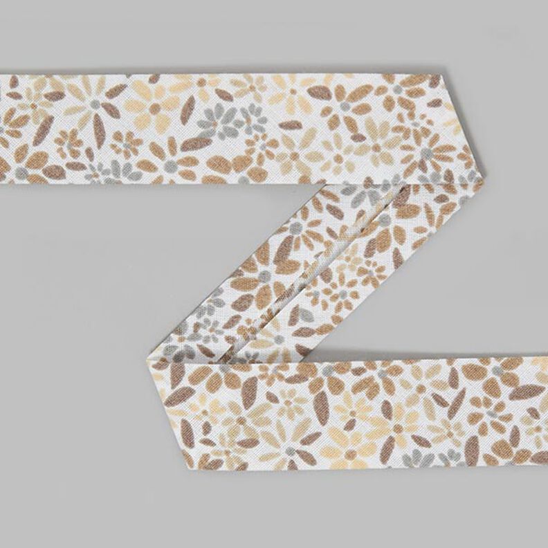 Skråbånd Fleur (19 mm) 2 – brun,  image number 1