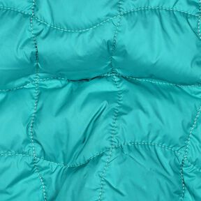 Quiltstof bølgemønstrede firkanter – aquablå/purpur, 