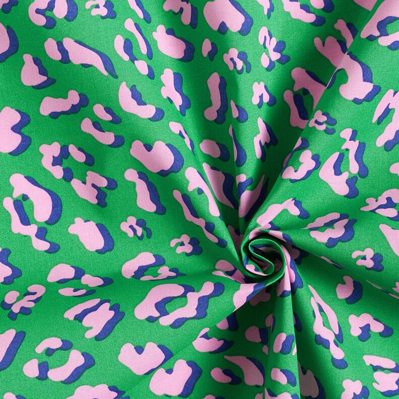 Imprægneret voksdug abstrakt løve | Poppy Fabrics – grøn/rosa,  image number 3