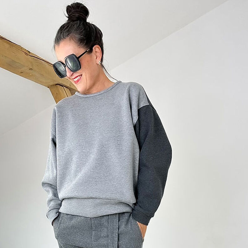 FRAU ZORA Oversized sweater med bred kant forneden | Studio klippeklar | XS-XXL,  image number 3