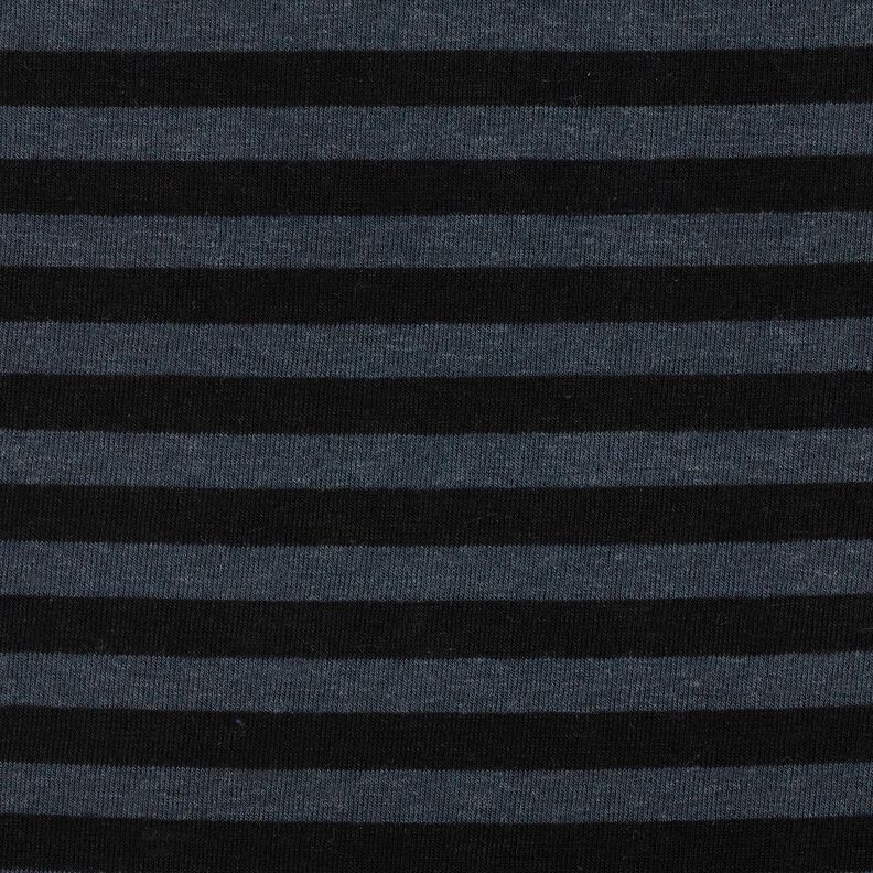 Jersey viskose-silke-miks striber – mørkegrå/sort,  image number 1
