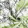 Bomulds-silkeblanding abstrakte blomster – elfenben/majløv,  thumbnail number 3