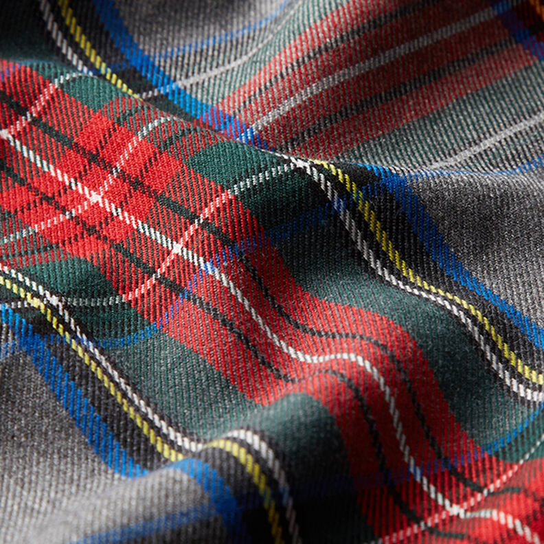 Buksestretch Skotskternet – skiffergrå/rød,  image number 2