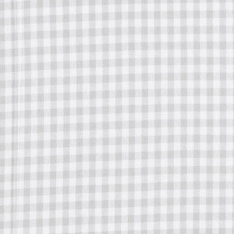 Bomuldsstof Poplin Vichy tern – sølvgrå,  image number 1