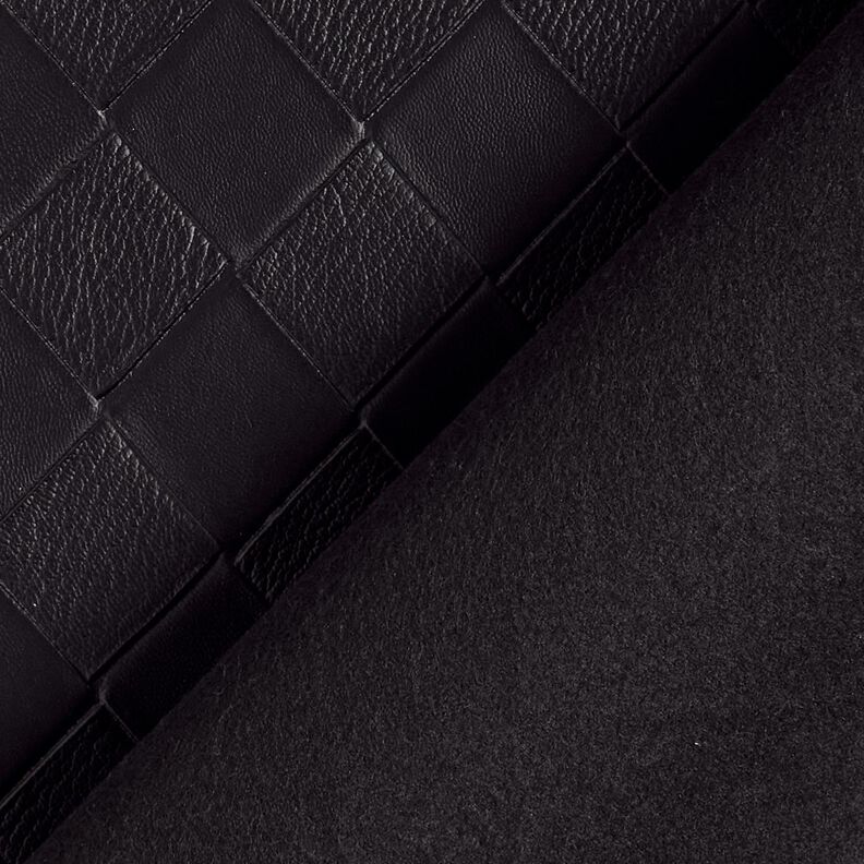 Læderimitat flettet look – sort,  image number 4