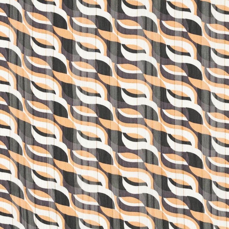 Chiffon B&oslash;lger og burnout-striber med Glitter &ndash; beige/hvid,  image number 1