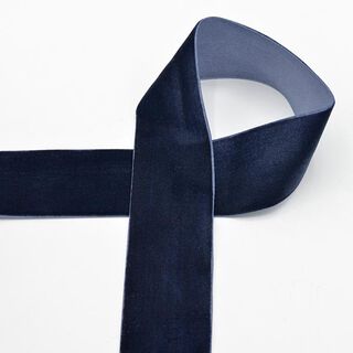 Fløjlsbånd [36 mm] – marineblå, 