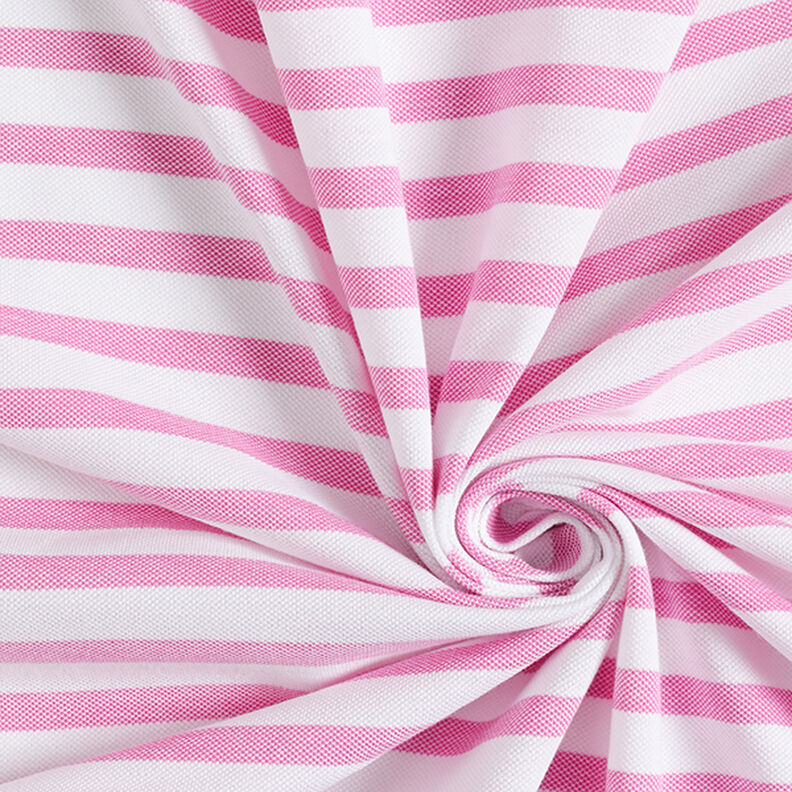 Piqué jersey striber – hvid/pink,  image number 3