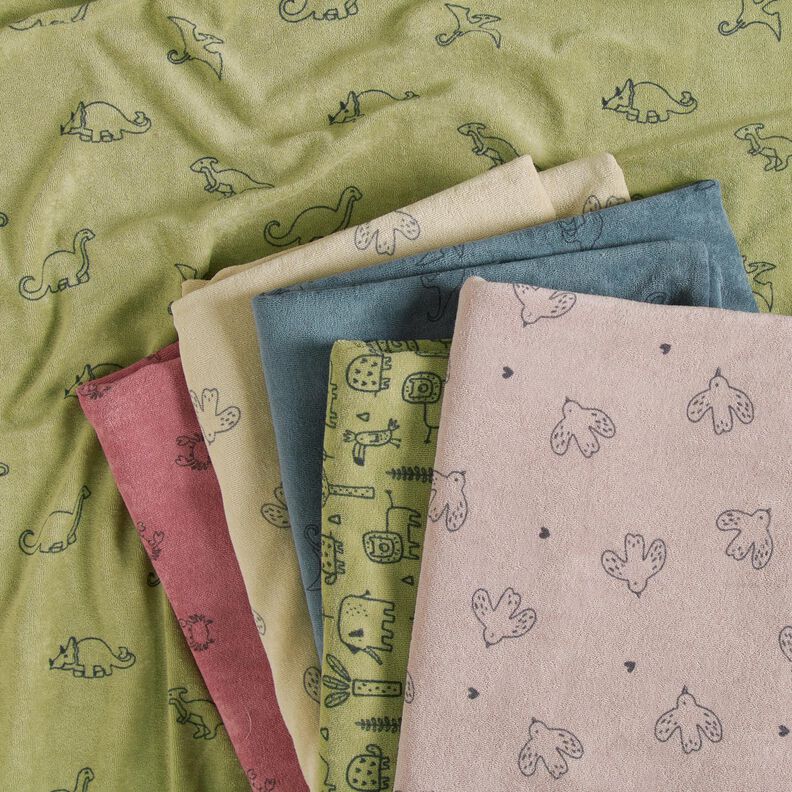 frottéjersey små fugle – mandel,  image number 5