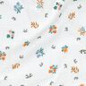 Musselin/Dobbelt-Crincle stof blomster | Poppy Fabrics – elfenben/ferskenorange,  thumbnail number 2