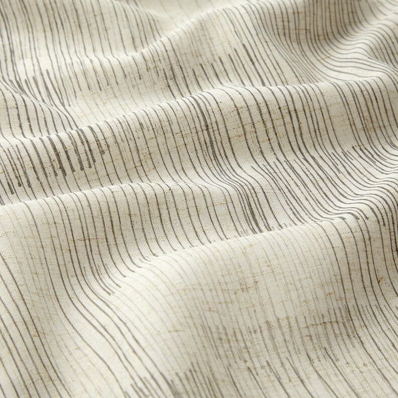Gardinstof h&oslash;r-miks uregelm&aelig;ssige striber  &ndash; gr&aring;/natur,  image number 2
