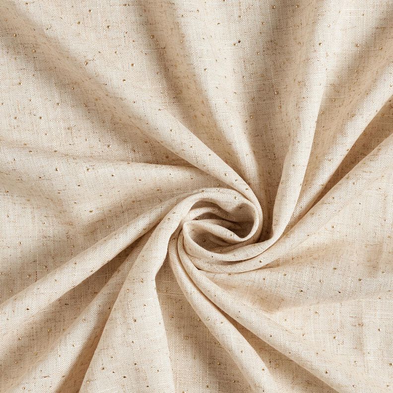 Viskose-h&oslash;r-miks glimmerprikker &ndash; mandel/gold metallic,  image number 3