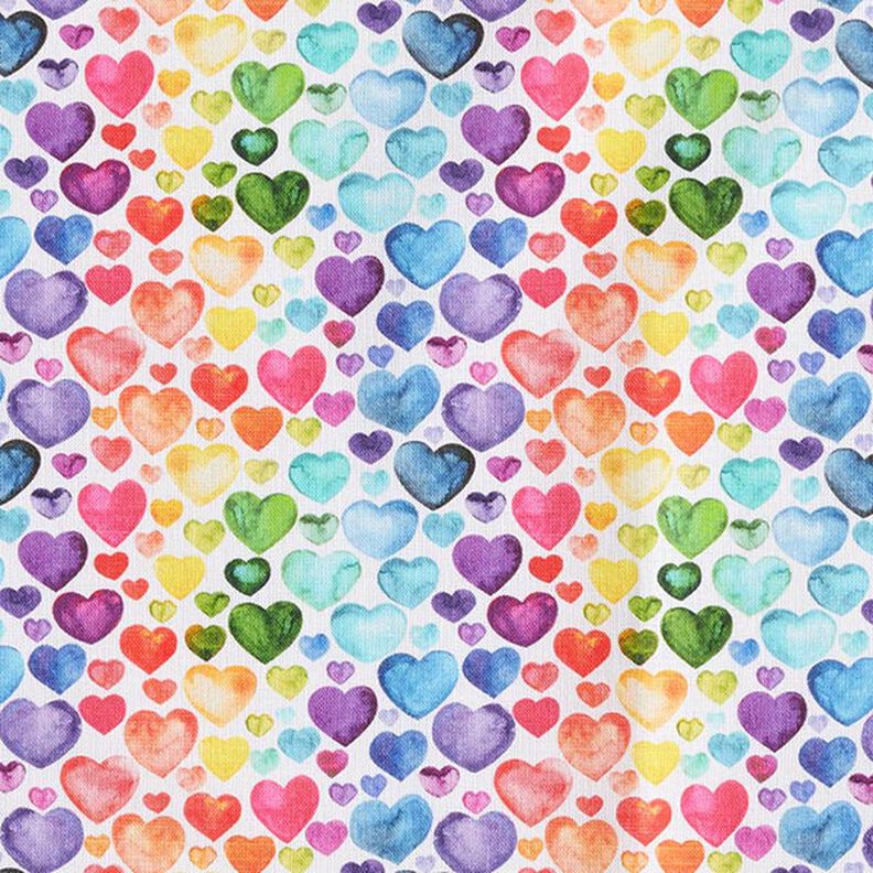 Bomuldsstof poplin Hjerter,  image number 1