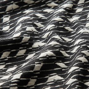 strikjacquard geometrisk m&oslash;nster &ndash; sort/hvid, 