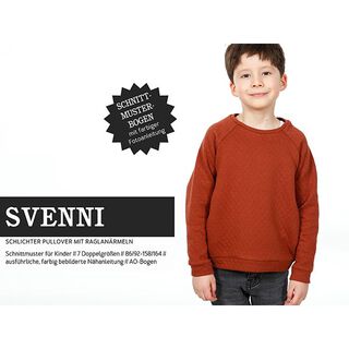 SVENNI enkel sweater med raglanærmer | Studio klippeklar | 86-164, 