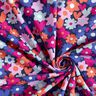 Bomuldsjersey farverige blomster | Poppy Fabrics – natblå,  thumbnail number 3