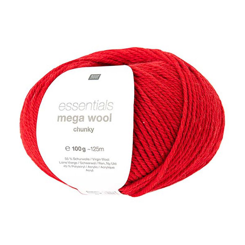 Essentials Mega Wool chunky | Rico Design – rød,  image number 1