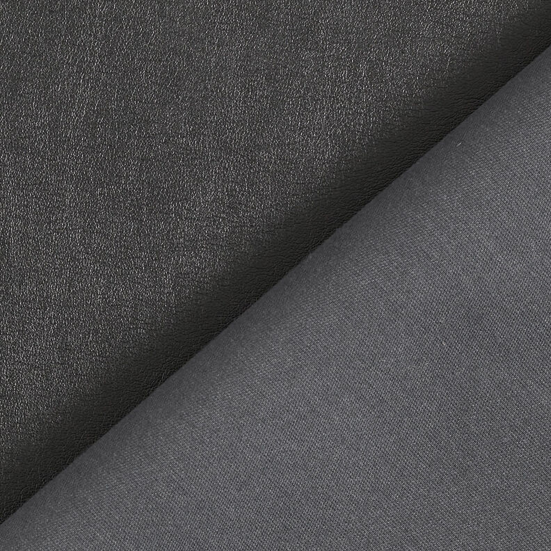 Imiteret læder, let, ensfarvet – sort,  image number 4