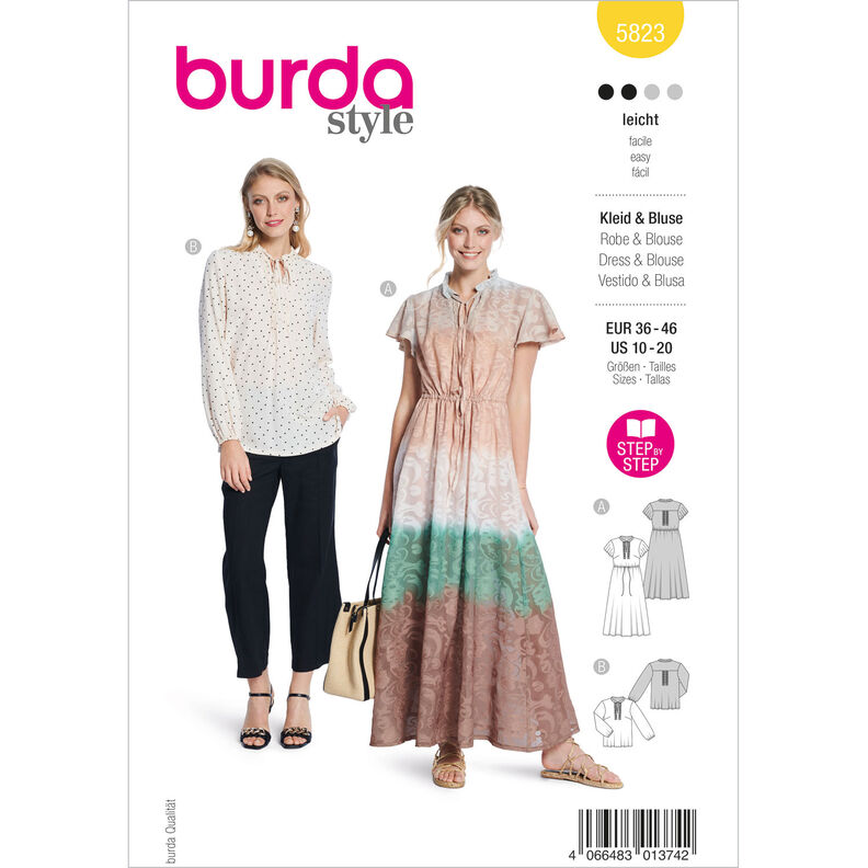 Kjole / Bluse | Burda 5823 | 36-46,  image number 1