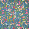 Outdoorstof Canvas kanvas fugle og blomster – stålblå,  thumbnail number 1