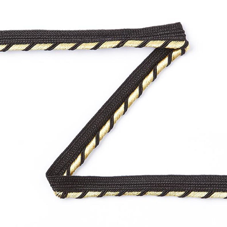 Paspelbånd - sort/guld,  image number 1