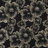 Jacquard blomster med 3D-effekt – sort/mandel,  thumbnail number 1