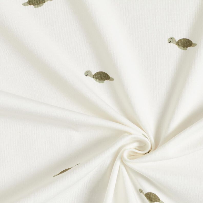 Bomuldsjersey små skildpadder – uldhvid,  image number 3