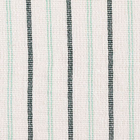 Bomuldsstof gitterstruktur striber p&aring; langs &ndash; hvid/pebermynte, 