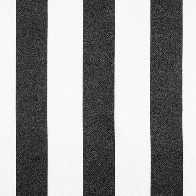 Polyestersatin brede striber på langs – sort/hvid,  image number 1