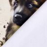 French Terry Sommersweat schæferhund Panel | Glitzerpüppi – lysebeige,  thumbnail number 4
