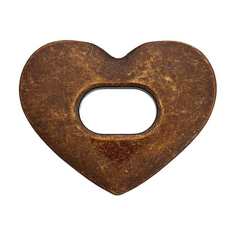 Taskelås Hjerte  – bronzefarvet,  image number 3