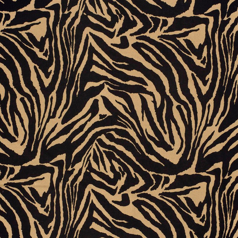 Viskosejersey Zebraprint – mocca/sort,  image number 1