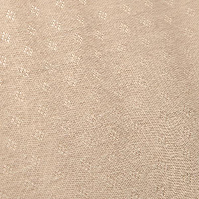 Finstrikjersey med hulmønster – beige,  image number 3