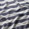 jersey glitter vandrette striber – lysegrå/marineblå,  thumbnail number 2