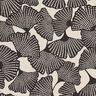 Dekorationsstof Halvpanama plettet ginkgo – sort/natur,  thumbnail number 5