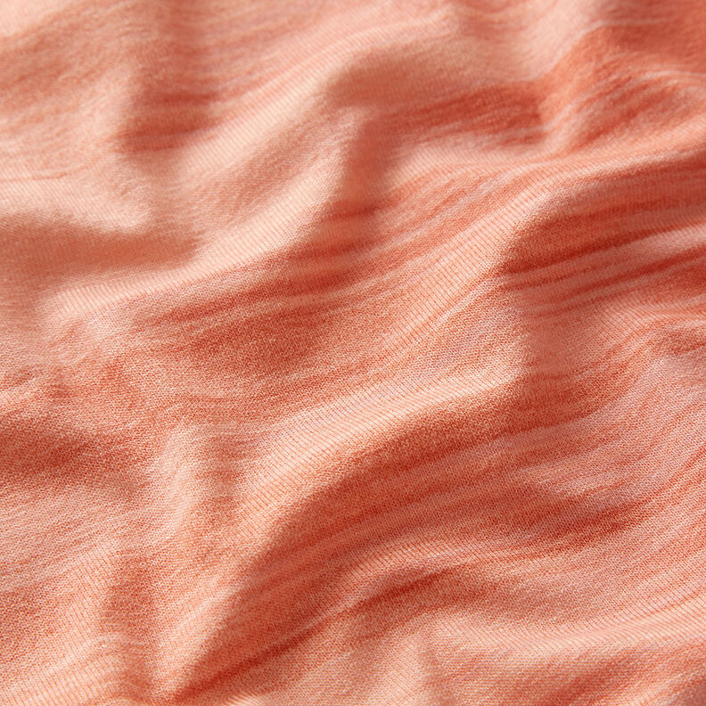 Viskosejersey farveforløb langsgående striber – mørkerød/apricot,  image number 3