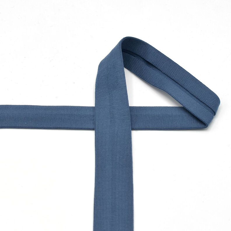 Skråbånd Bomuldsjersey [20 mm] – jeansblå,  image number 2