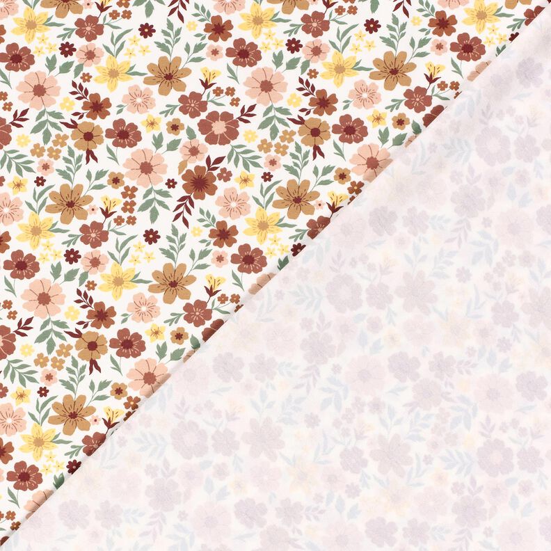 Bomuldsjersey Blomsterhav – elfenben/lys gammelrosa,  image number 4